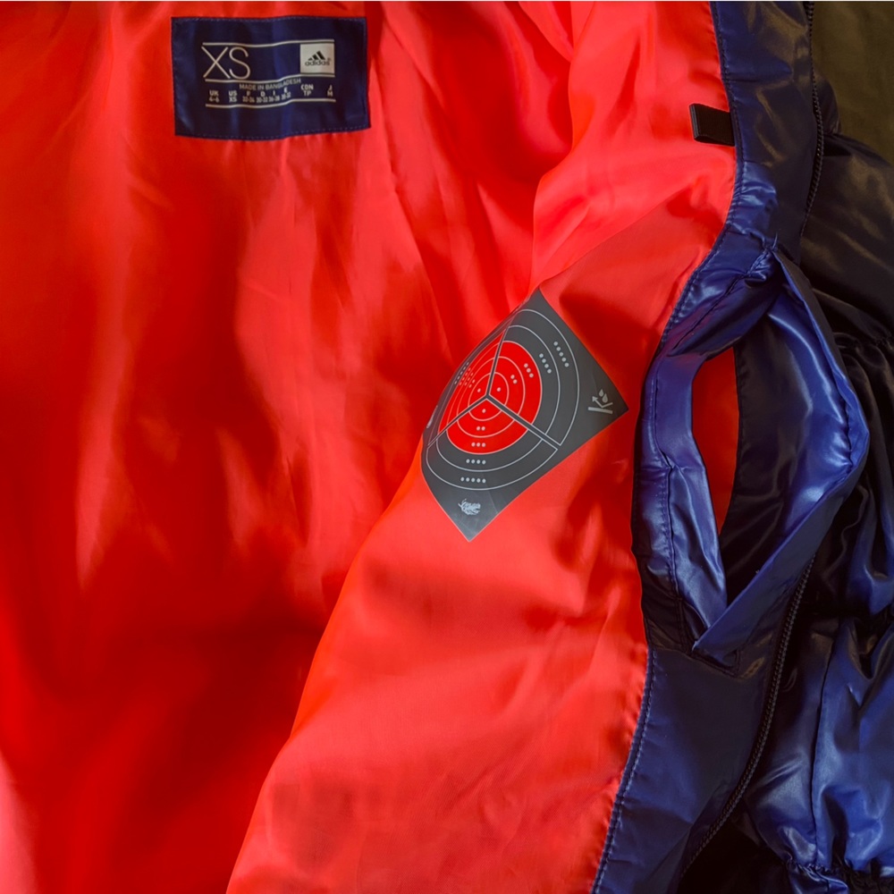 Adidas Puffer Coat in Dark Blue - Picture 6 of 13